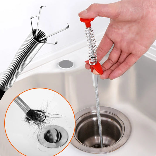 Plumbing Four-Claw Hook Clogged Sewer Toilet Tool Manual Toilet Grab Hair Cleaning